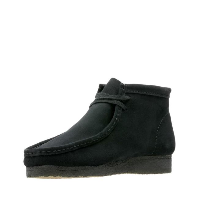 Originals Botki Męskie Clarks Wallabee Boot Czarne | CLK256KXS