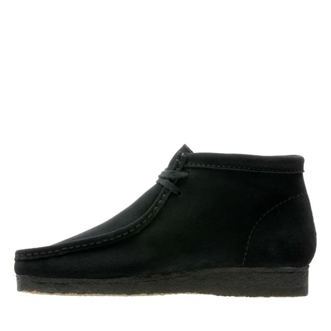 Originals Botki Męskie Clarks Wallabee Boot Czarne | CLK256KXS