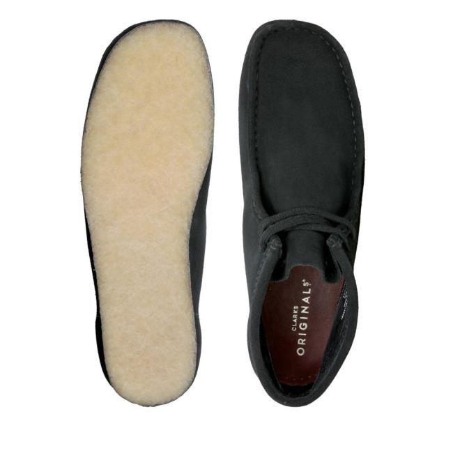 Originals Botki Męskie Clarks Wallabee Boot Czarne | CLK256KXS