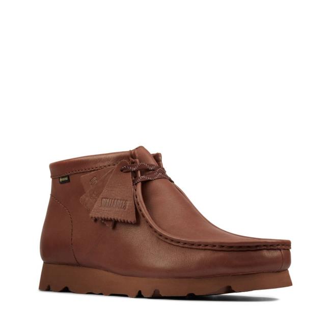 Originals Botki Męskie Clarks Wallabee Boot GORE-TEX Ciemny Brązowe | CLK647HXR