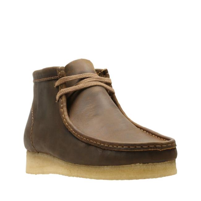 Originals Botki Męskie Clarks Wallabee Boot Brązowe | CLK765AKQ