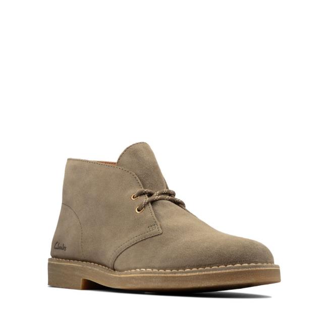 Pustynne Buty Męskie Clarks Desert Boot 2 Oliwkowe | CLK046RFI