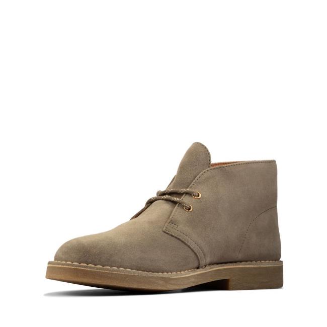 Pustynne Buty Męskie Clarks Desert Boot 2 Oliwkowe | CLK046RFI