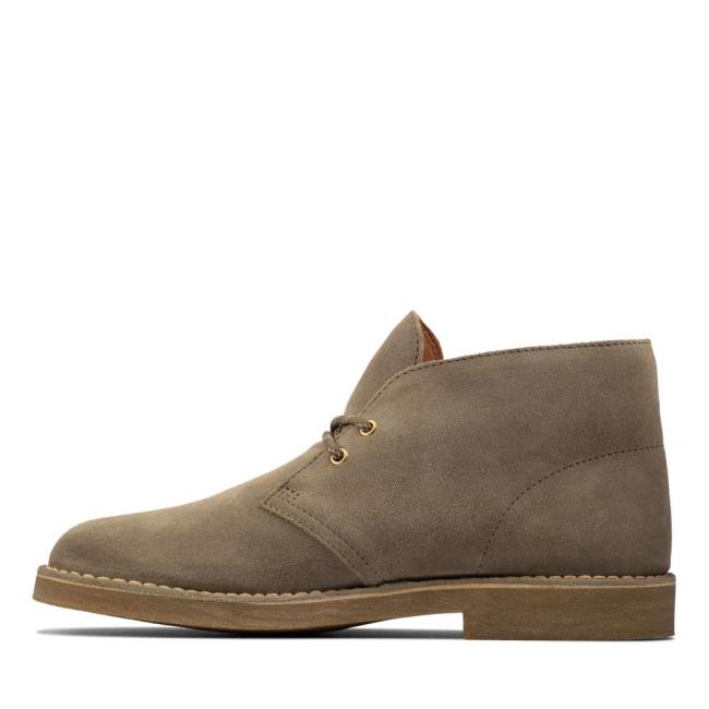 Pustynne Buty Męskie Clarks Desert Boot 2 Oliwkowe | CLK046RFI