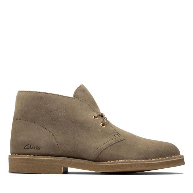 Pustynne Buty Męskie Clarks Desert Boot 2 Oliwkowe | CLK046RFI