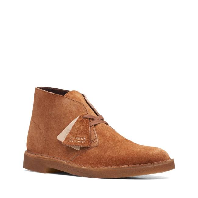 Pustynne Buty Męskie Clarks Desert Boot Klasyczne Ginger Hairy Sde | CLK178FWD