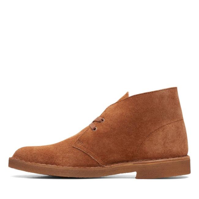 Pustynne Buty Męskie Clarks Desert Boot Klasyczne Ginger Hairy Sde | CLK178FWD