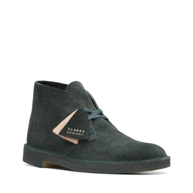 Pustynne Buty Męskie Clarks Desert Boot Klasyczne Zielone | CLK419IYQ