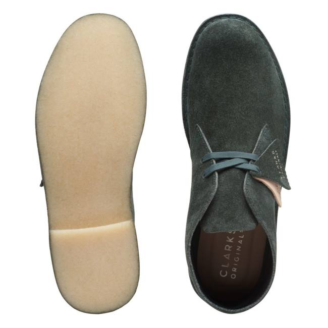 Pustynne Buty Męskie Clarks Desert Boot Klasyczne Zielone | CLK419IYQ