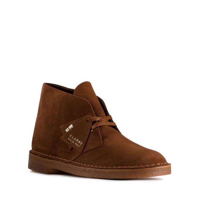 Pustynne Buty Męskie Clarks Desert Boot Klasyczne Cola Suede | CLK571KCU