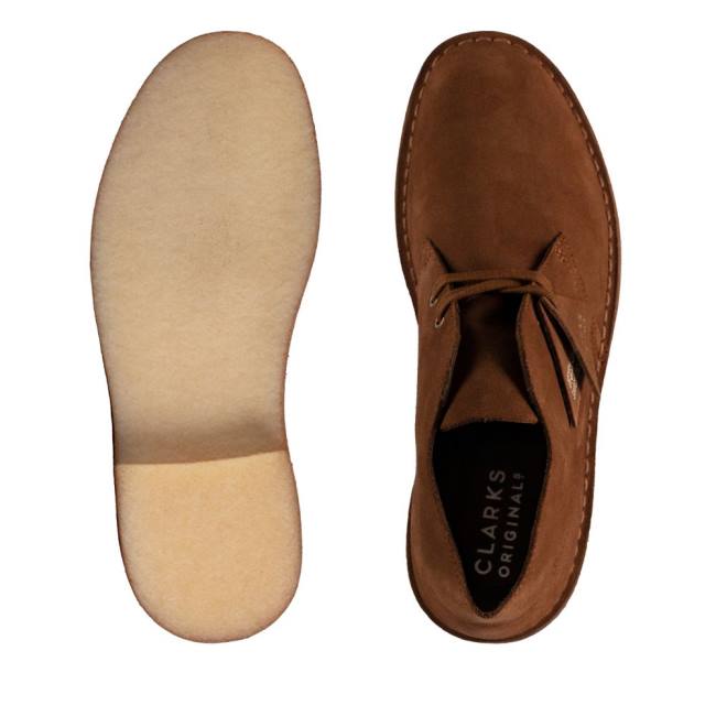 Pustynne Buty Męskie Clarks Desert Boot Klasyczne Cola Suede | CLK571KCU