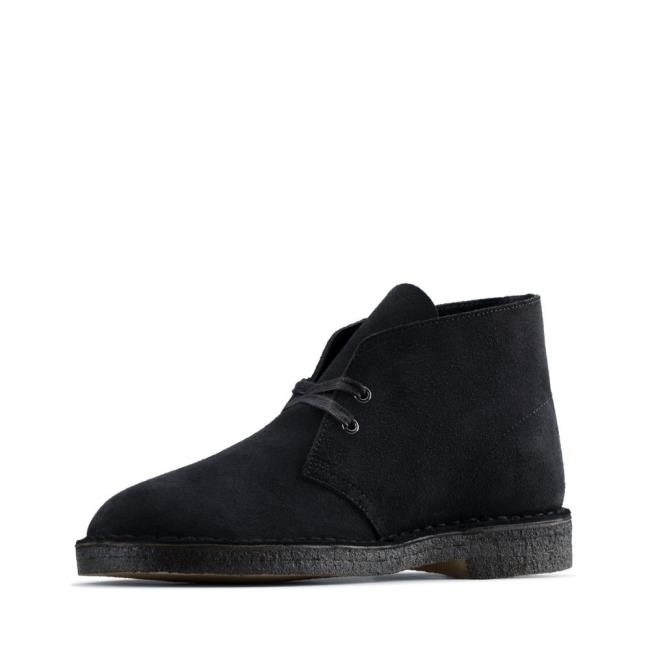 Pustynne Buty Męskie Clarks Desert Boot Granatowe | CLK631FEB