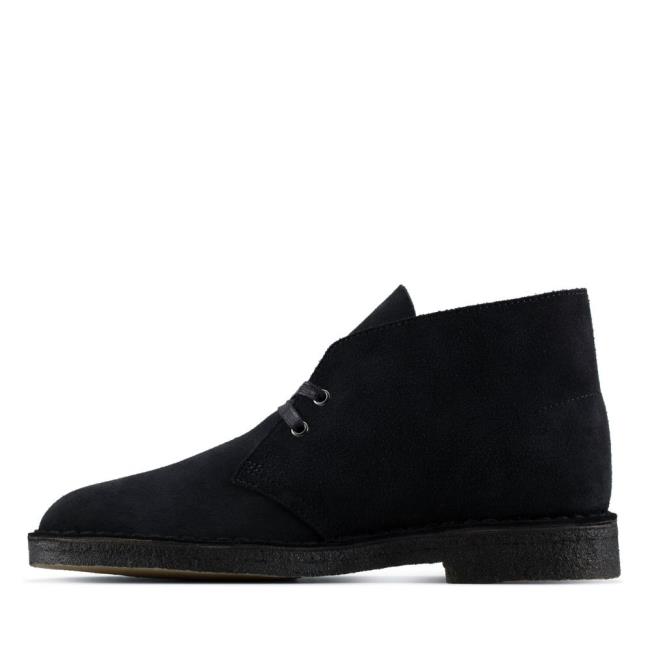 Pustynne Buty Męskie Clarks Desert Boot Granatowe | CLK631FEB