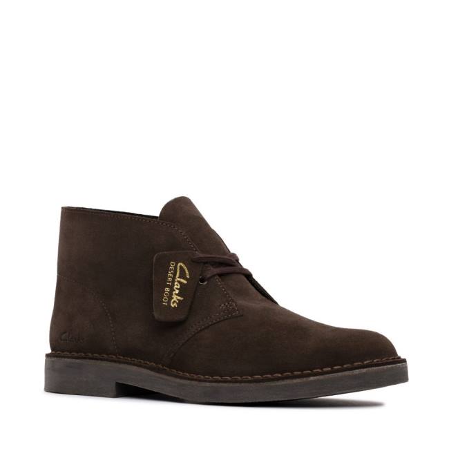 Pustynne Buty Męskie Clarks Desert Boot Klasyczne Evo Ciemny Brązowe | CLK642ATW