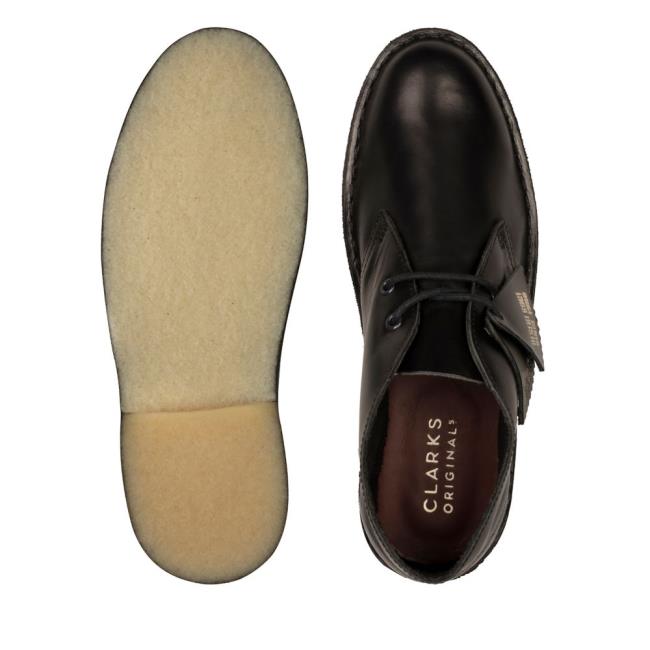 Pustynne Buty Męskie Clarks Desert Boot Czarne | CLK650RXW