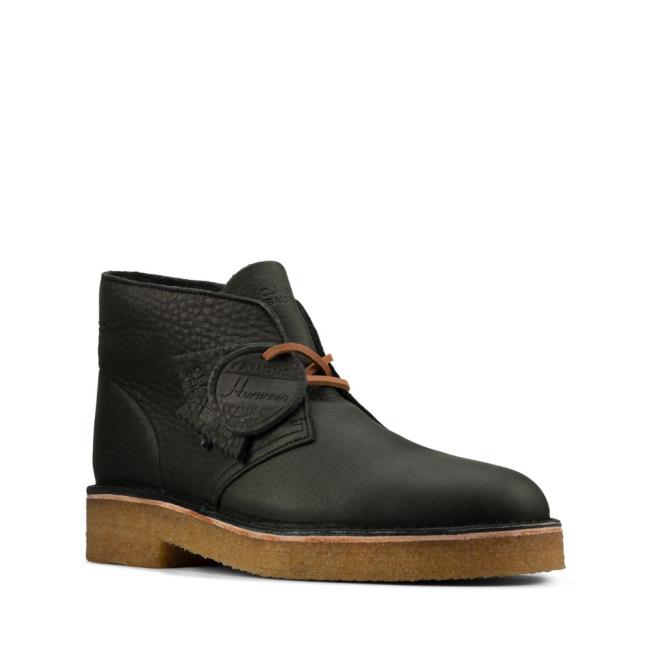 Pustynne Buty Męskie Clarks Desert Boot 221 Czarne Beżowe | CLK680QHK