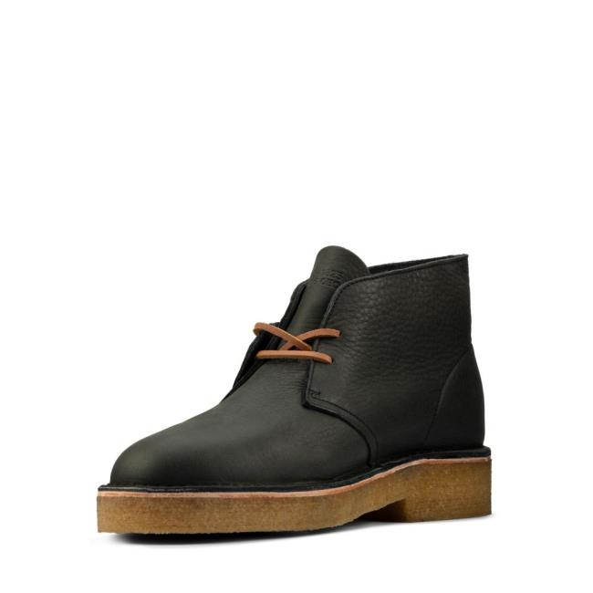 Pustynne Buty Męskie Clarks Desert Boot 221 Czarne Beżowe | CLK680QHK