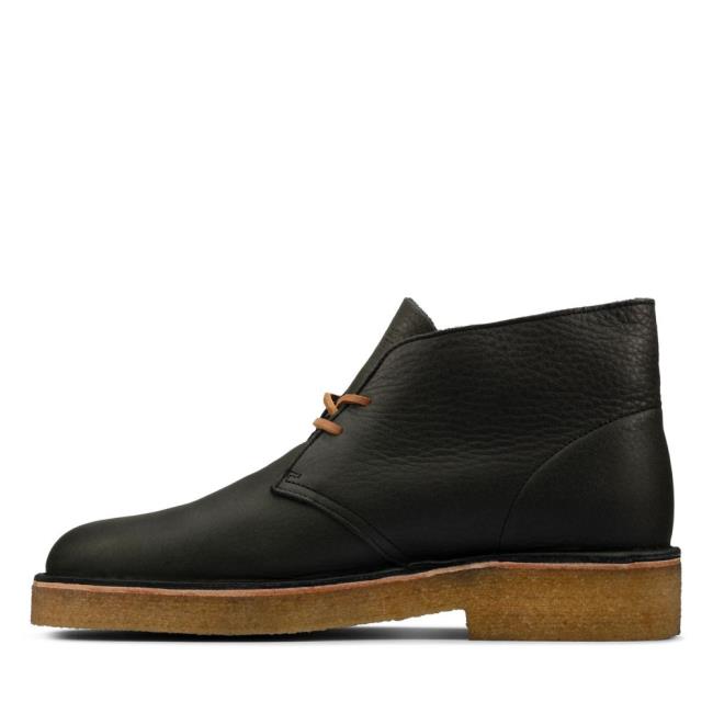 Pustynne Buty Męskie Clarks Desert Boot 221 Czarne Beżowe | CLK680QHK