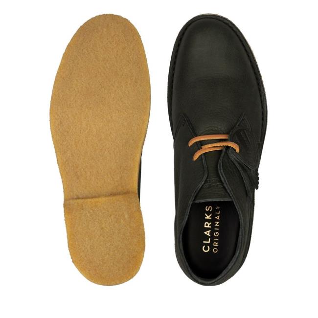 Pustynne Buty Męskie Clarks Desert Boot 221 Czarne Beżowe | CLK680QHK