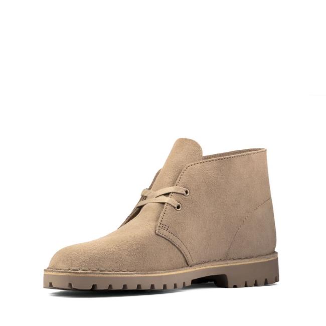 Pustynne Buty Męskie Clarks Desert Rock Brązowe | CLK193LVI