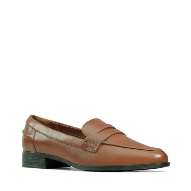 Półbuty Damskie Clarks Hamble Loafer Brązowe | CLK739JLR