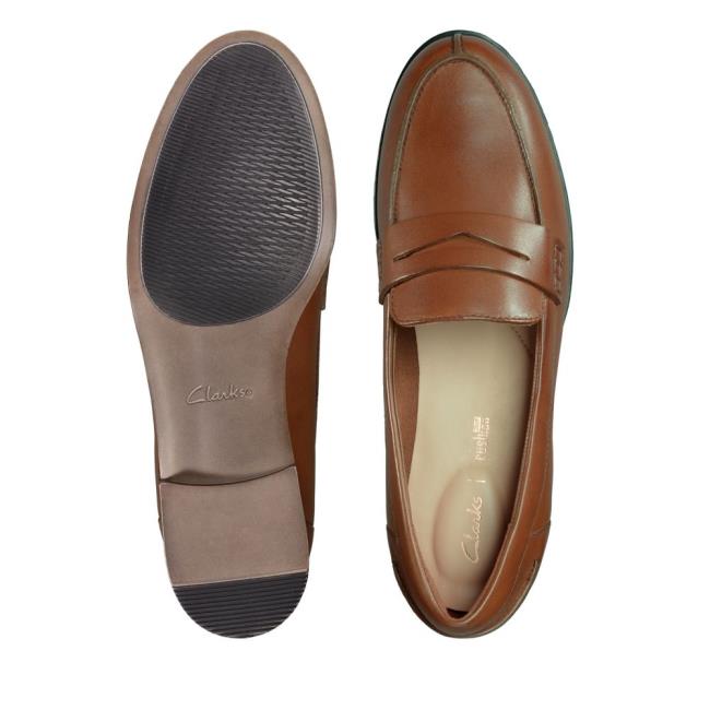 Półbuty Damskie Clarks Hamble Loafer Brązowe | CLK739JLR