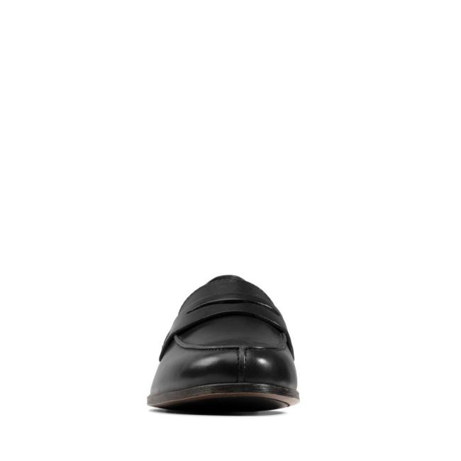 Półbuty Damskie Clarks Hamble Loafer Czarne | CLK021LNU