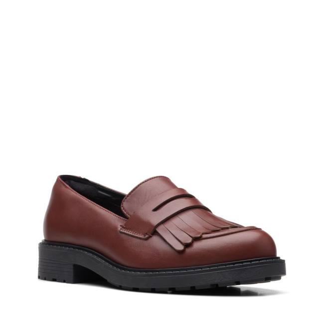 Półbuty Damskie Clarks Orinoco 2 Loafer Chestnut | CLK865WZP