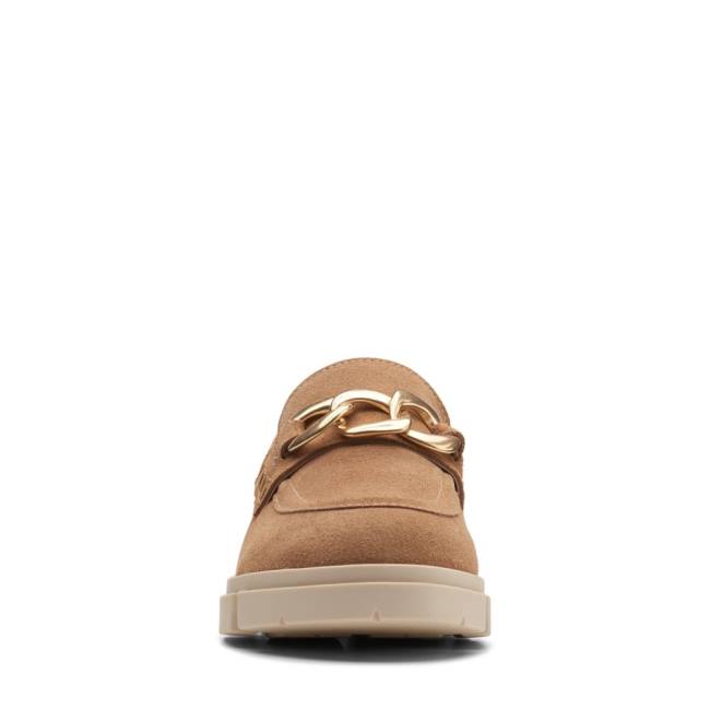 Półbuty Damskie Clarks Teala Trim Khaki | CLK957FKW