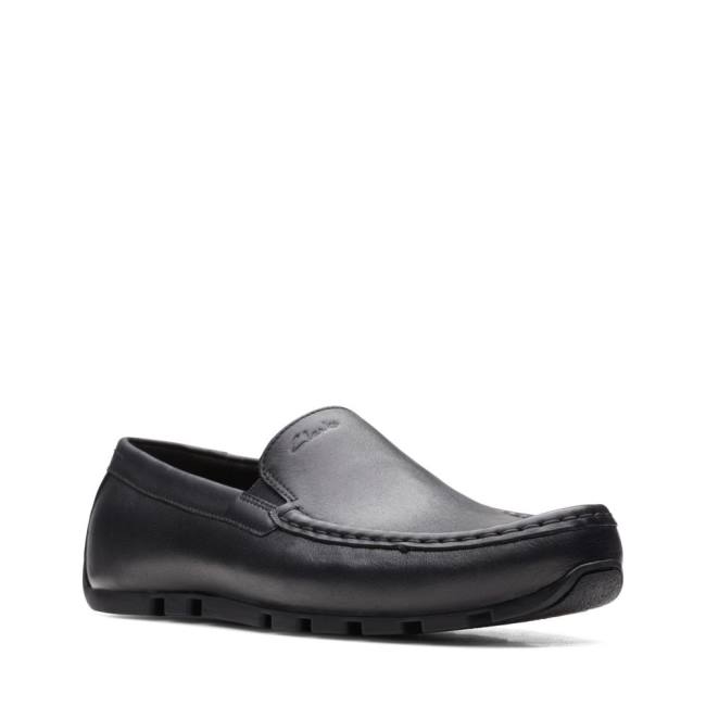 Półbuty Męskie Clarks Oswick Plain Czarne | CLK638WAM