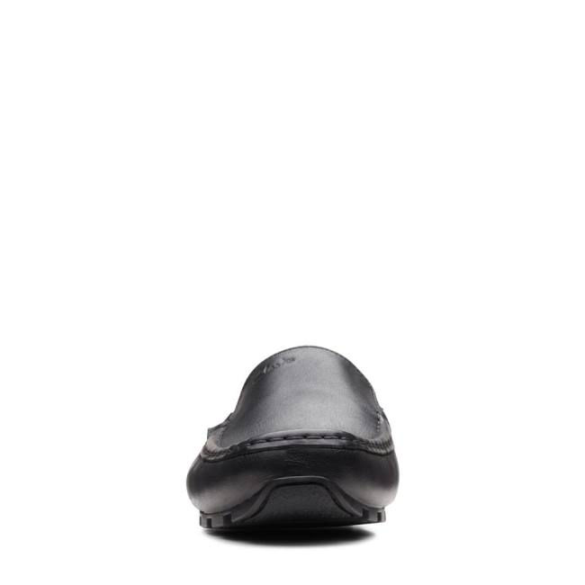 Półbuty Męskie Clarks Oswick Plain Czarne | CLK638WAM