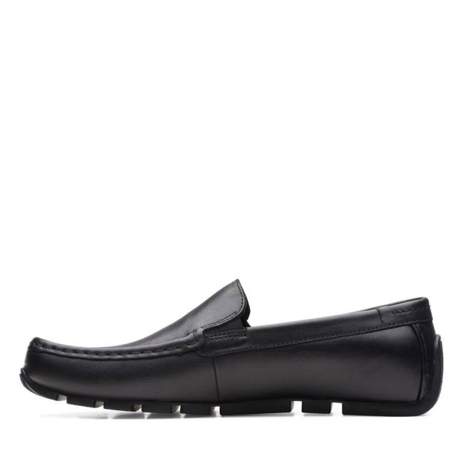 Półbuty Męskie Clarks Oswick Plain Czarne | CLK638WAM