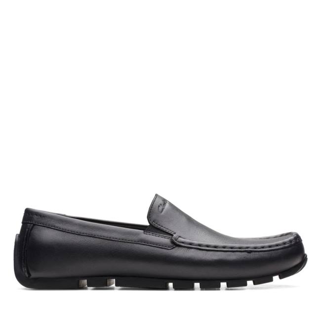 Półbuty Męskie Clarks Oswick Plain Czarne | CLK638WAM