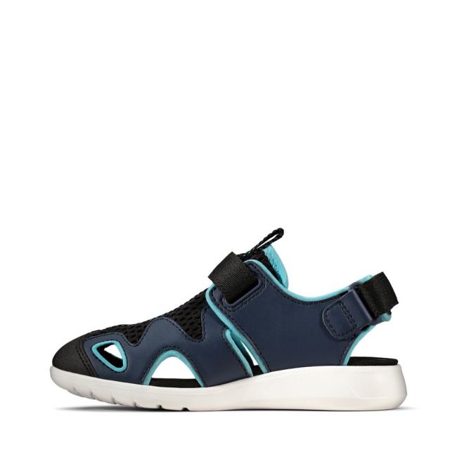 Sandały Chłopięce Clarks Scape Surf Kid Granatowe | CLK231MZA