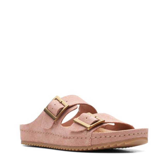 Sandały Damskie Clarks Brookleigh Sun Różowe | CLK021CON