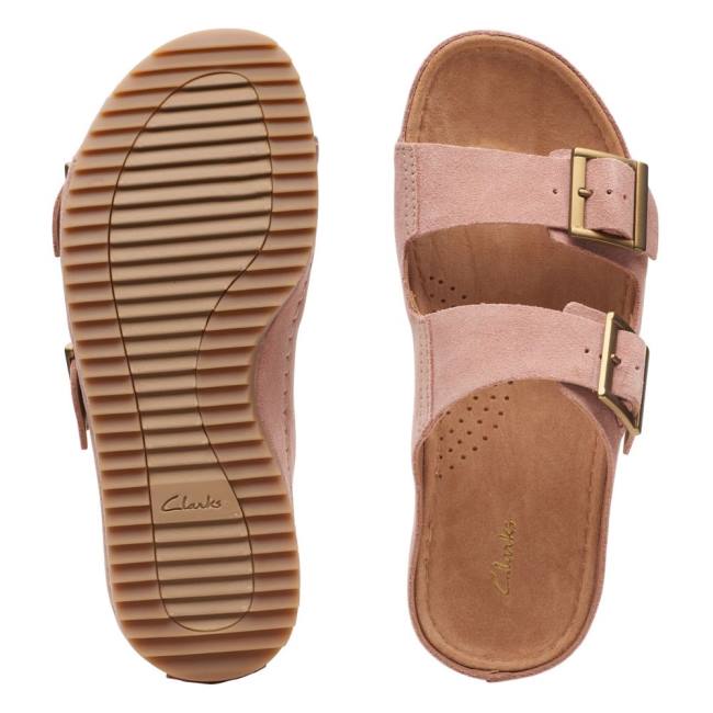 Sandały Damskie Clarks Brookleigh Sun Różowe | CLK021CON