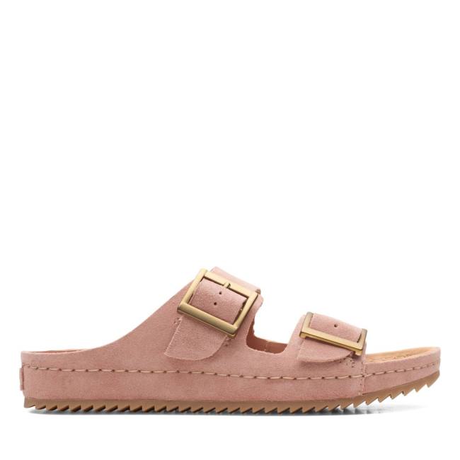 Sandały Damskie Clarks Brookleigh Sun Różowe | CLK021CON