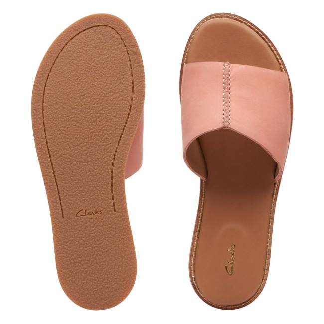 Sandały Damskie Clarks Karsea Mule Różowe | CLK635QME