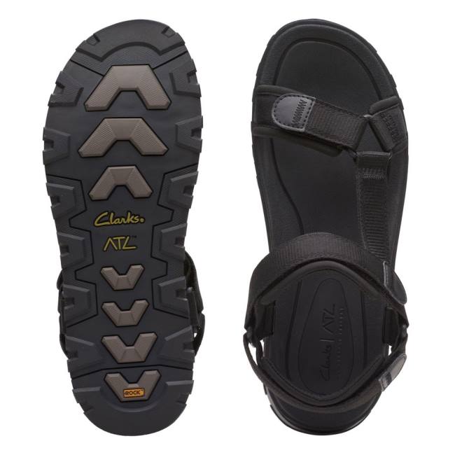 Sandały Męskie Clarks ATL Trek Sea Czarne | CLK580XFU