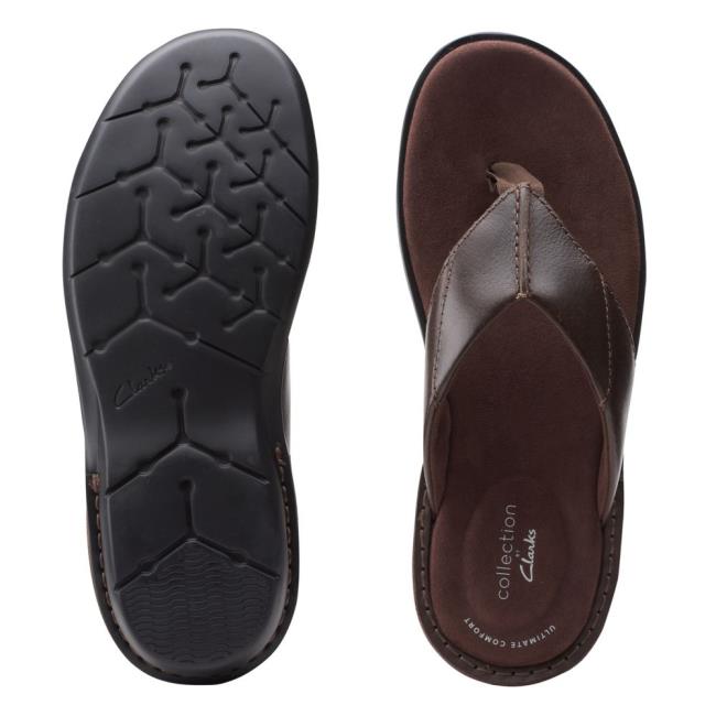 Sandały Męskie Clarks Ellison Easy Ciemny Brązowe | CLK471BDA