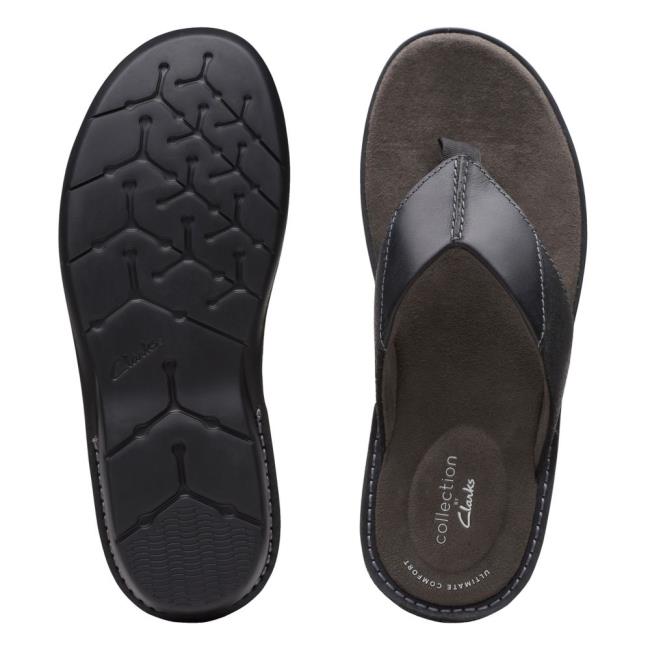 Sandały Męskie Clarks Ellison Easy Czarne | CLK568LGI