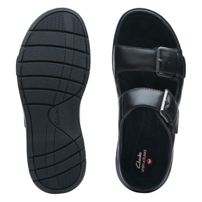 Sandały Męskie Clarks Nature Vibe Czarne | CLK327HDX