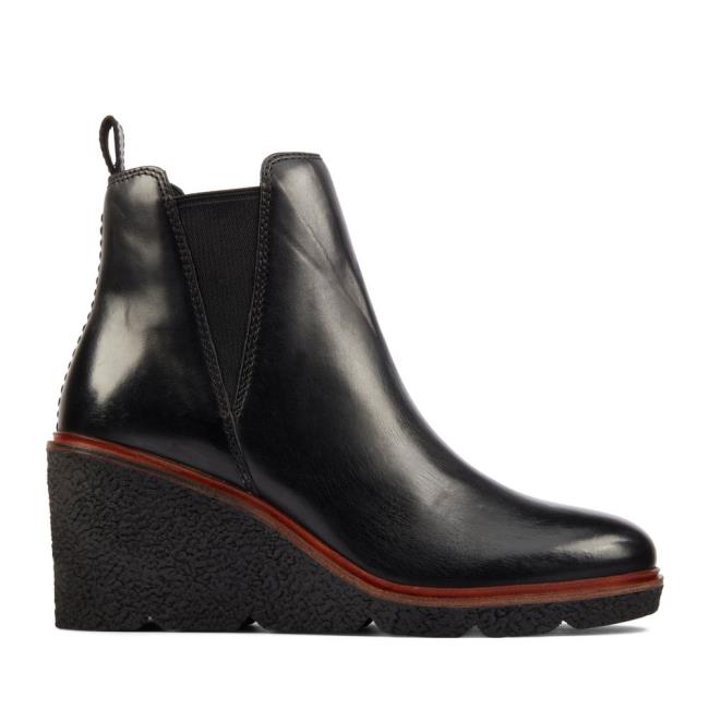 Sztyblety Damskie Clarks Clarkford Top Czarne | CLK231EUP