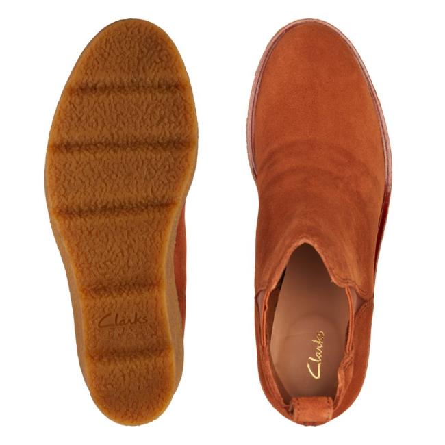 Sztyblety Damskie Clarks Clarkford Top Ciemny Brązowe | CLK562ATF