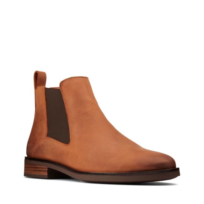 Sztyblety Damskie Clarks Memi Top Ciemny Brązowe | CLK794NHS