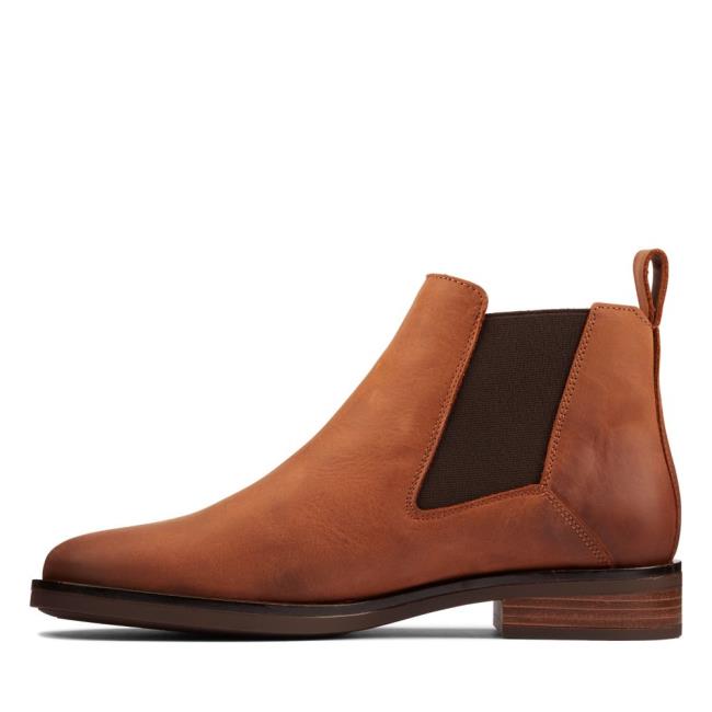 Sztyblety Damskie Clarks Memi Top Ciemny Brązowe | CLK794NHS