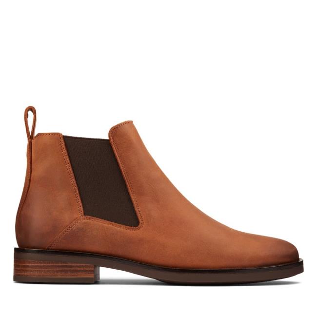 Sztyblety Damskie Clarks Memi Top Ciemny Brązowe | CLK794NHS