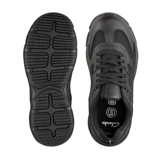 Trampki Chłopięce Clarks Kuju Run Youth Czarne | CLK218FYS