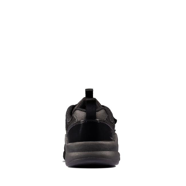 Trampki Chłopięce Clarks Orbit Sprint Kid Czarne | CLK409PDT