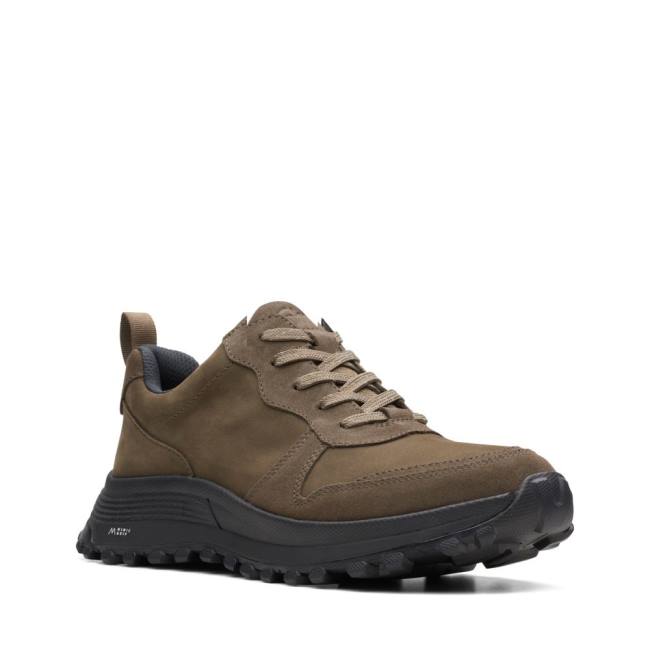 Trampki Damskie Clarks ATL Trek Free Nieprzemakalne Khaki | CLK097ICO